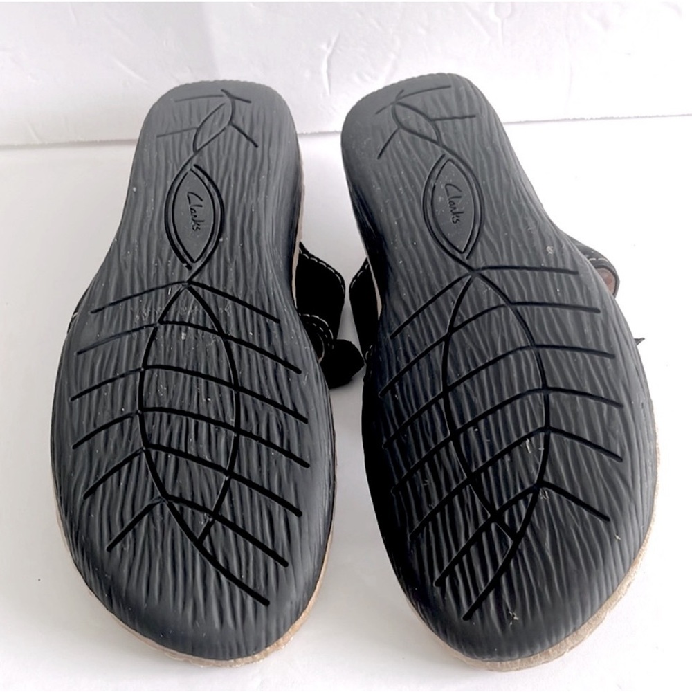 CLARKS Artisan Women’s Leather Sandals Slides Slip Ons Platform Shoes Size 11M - Picture 3 of 5